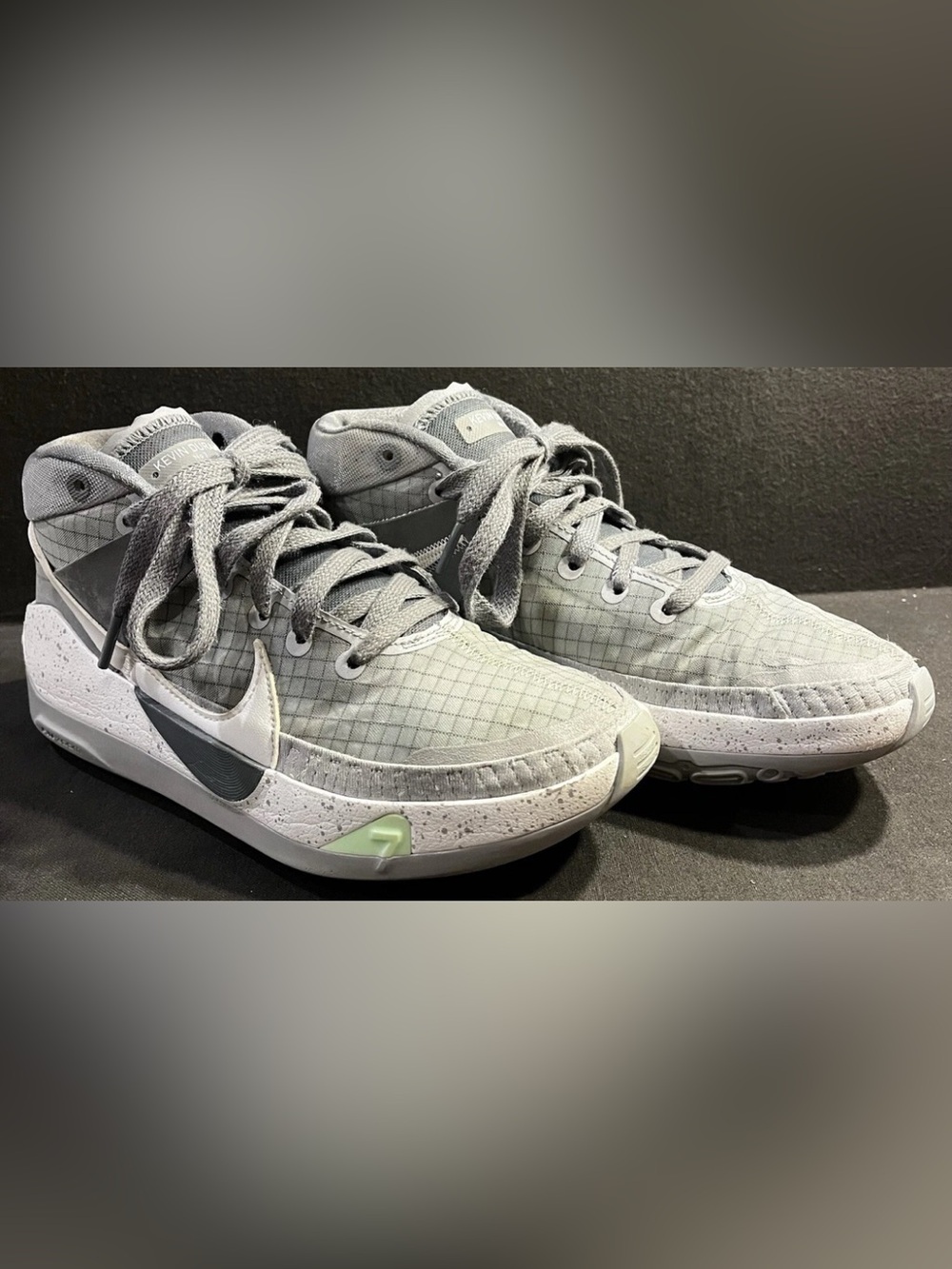 Men’s Nike KD 13 No.7 Cool Grey Kevin Durant Basketball Zoom(CK6017-001)Size 6.5